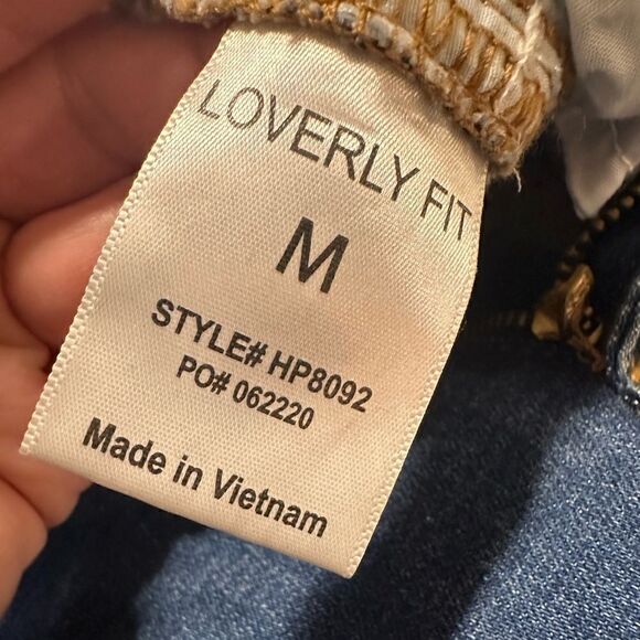 Loverly Fit distressed destroyed High Rise Denim Jeans size medium - Picture 4 of 5